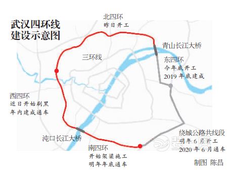 武汉四环线正式动工 建设以货运为主客运为辅快车道